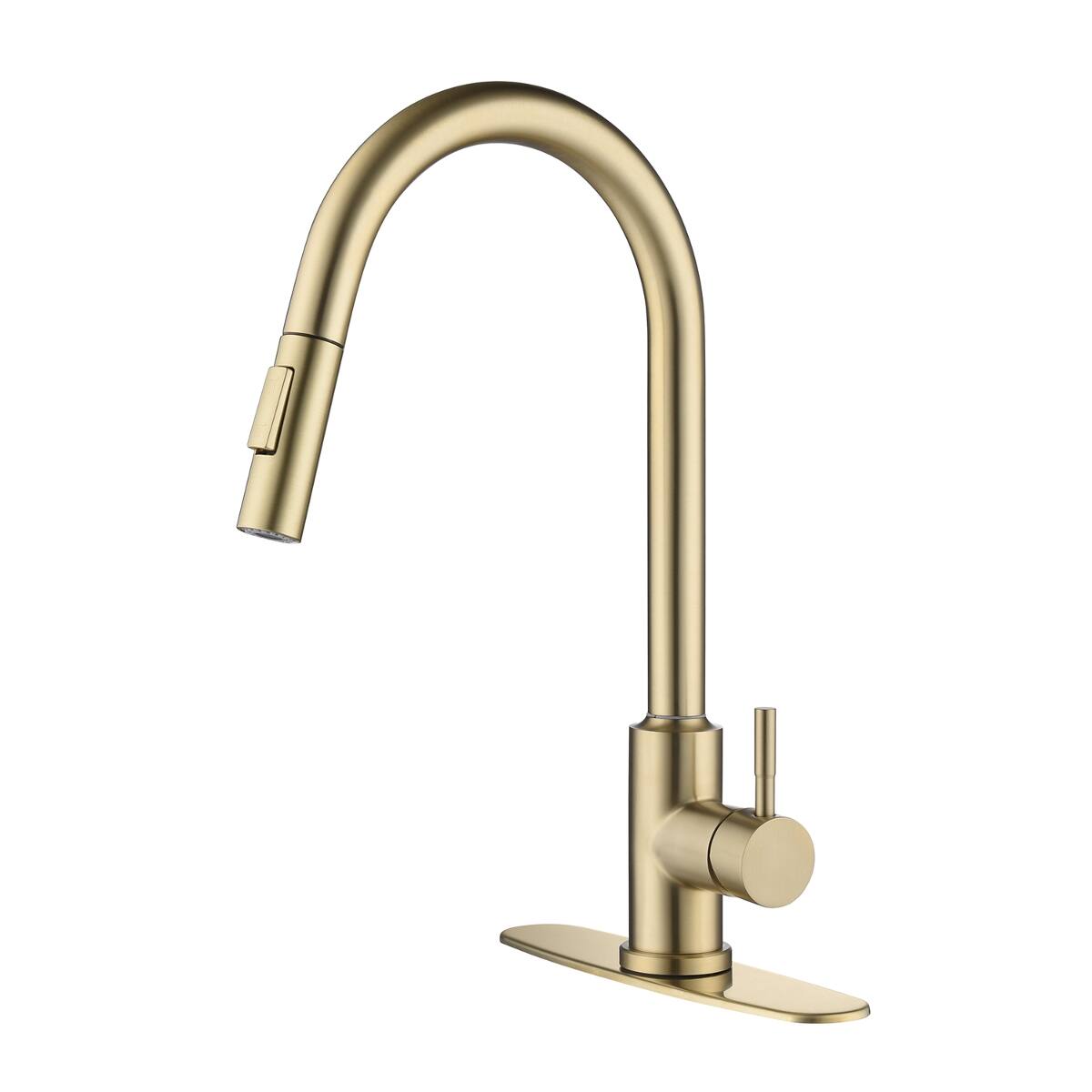 Alt View 1. Ropilly - Ropilly Touch Kitchen Faucet with Pull Down Sprayer, Brushed Gold Stainless Steel High Arc Sink Faucet - Brushed Gold.