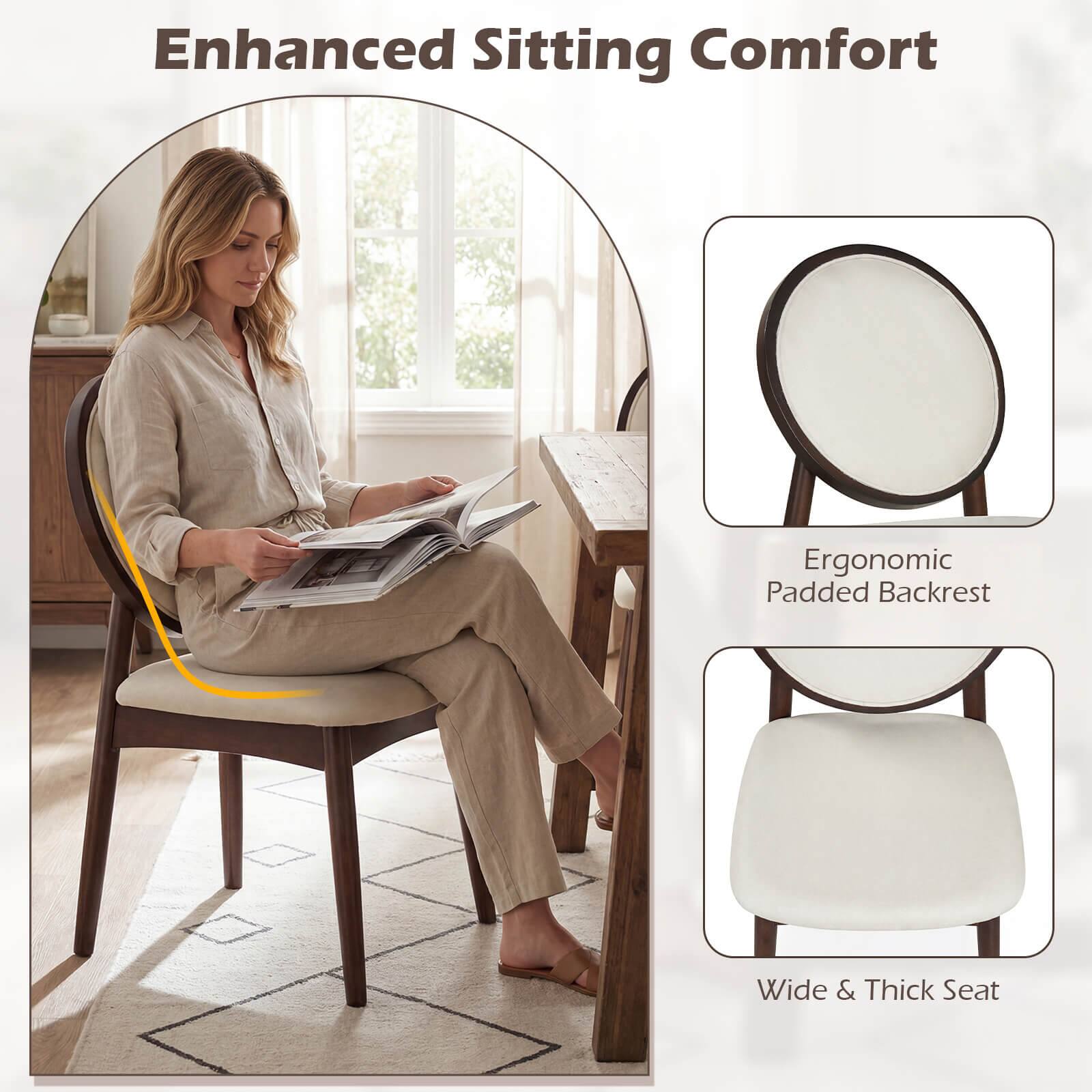 Enhanced Sitting Comfort

Ergonomic Padded Backrest

Wide & Thick Seat