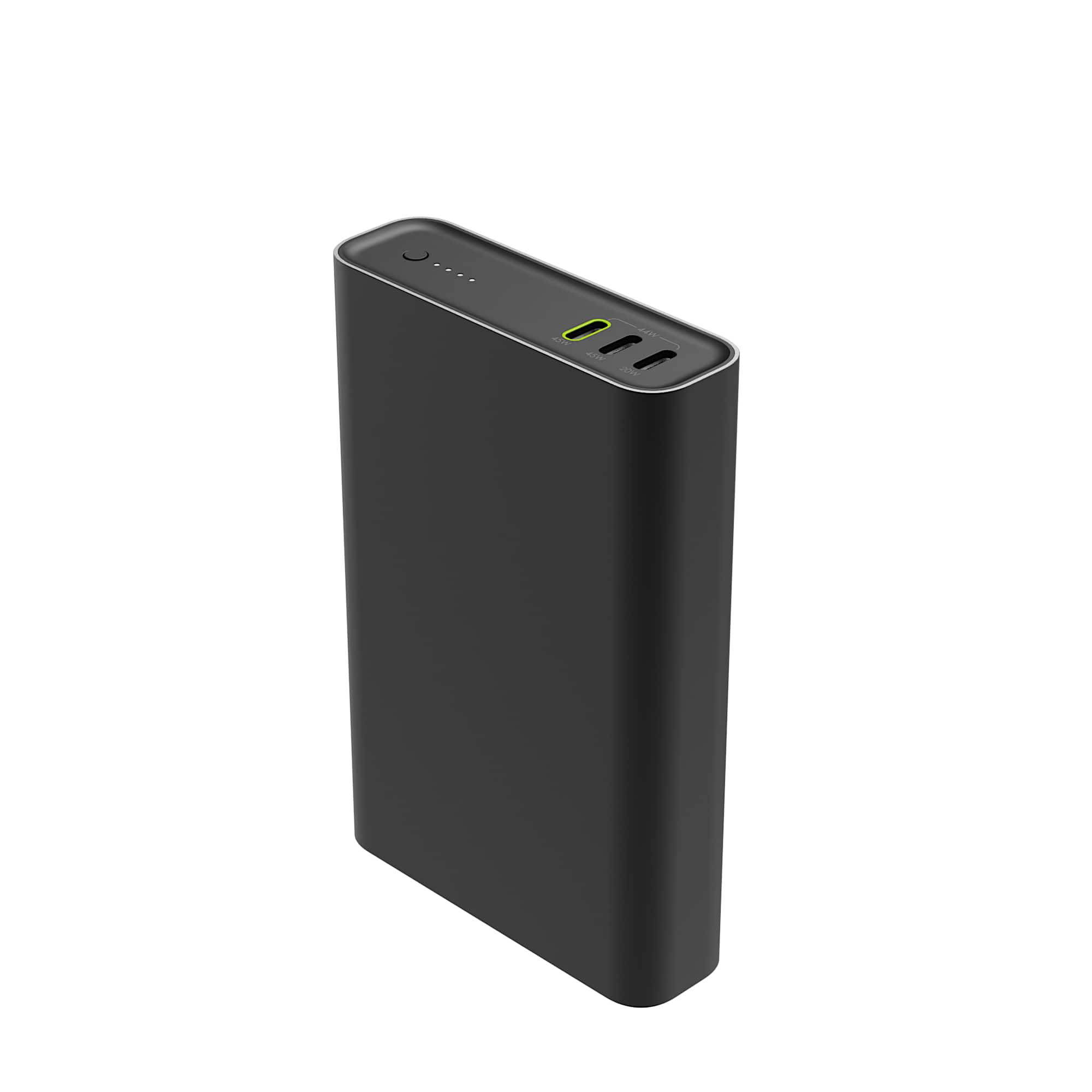 Angle. mophie - Powerstation Pro 20,000mAh Power Bank (Gen 3) For iPad, iPhone, Google Pixel, Samsung Galaxy, USB-C Devices - Black.