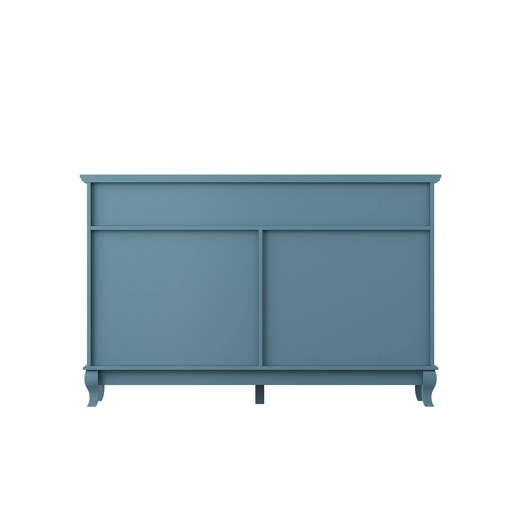 Back. Famapy - Famapy Horizontal Dresser 10 Drawers of Chest with European - Style Elegance - Blue.