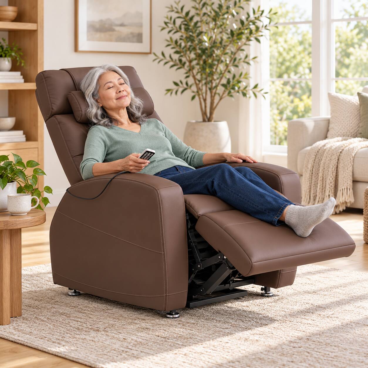 Alt View 2. Human Touch - Human Touch Laevo ZG Zero Gravity Massage Chair Recliner with Lift Assist, Heat & Vibration Massage - Saddle.