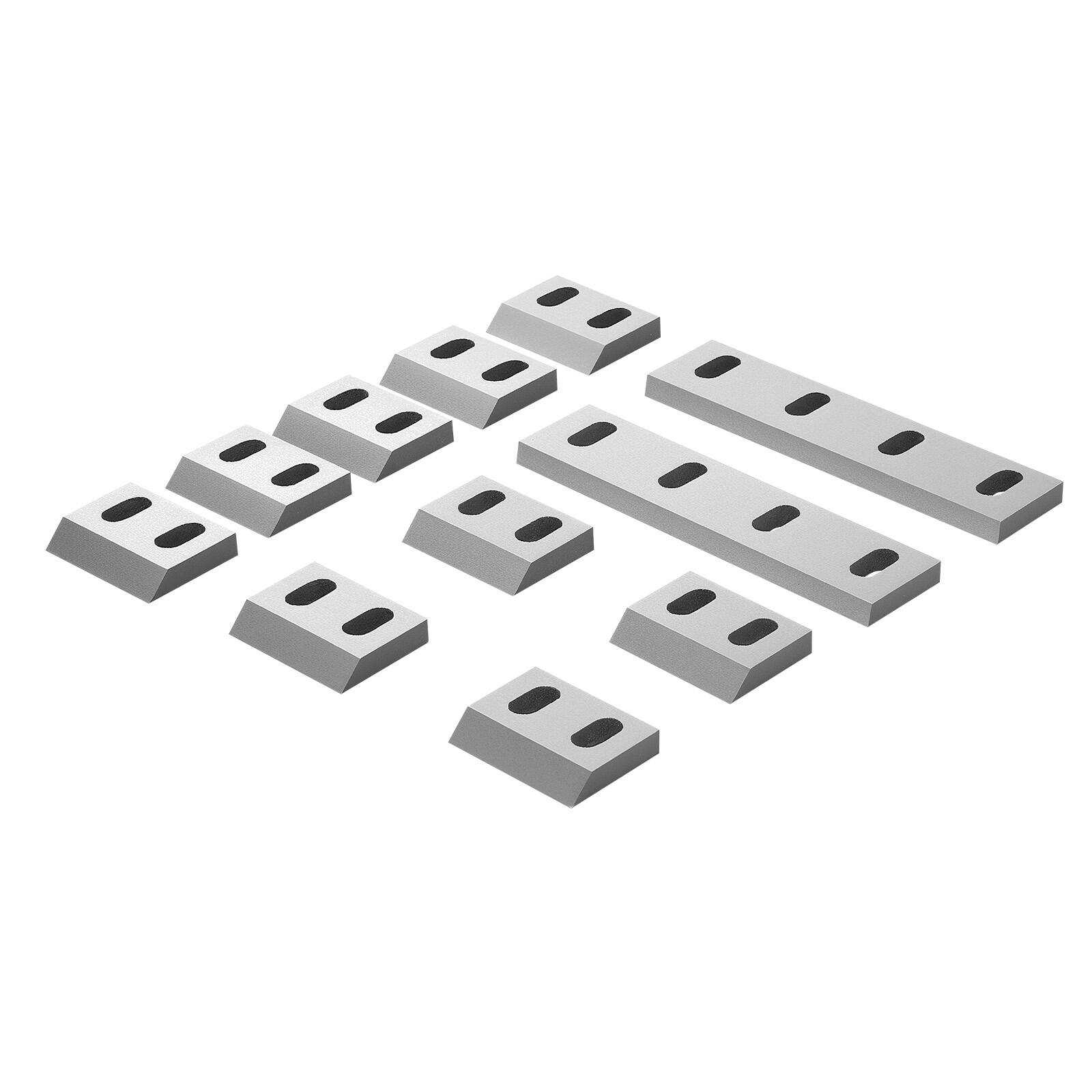 Alt View 5. VEVOR - Shredder Blades, Alloy Steel Shredder Machine Blade Kit with 9 Rotating and 2 Fixed Blades, High-Hardness SKD-11 Blade - Silver.