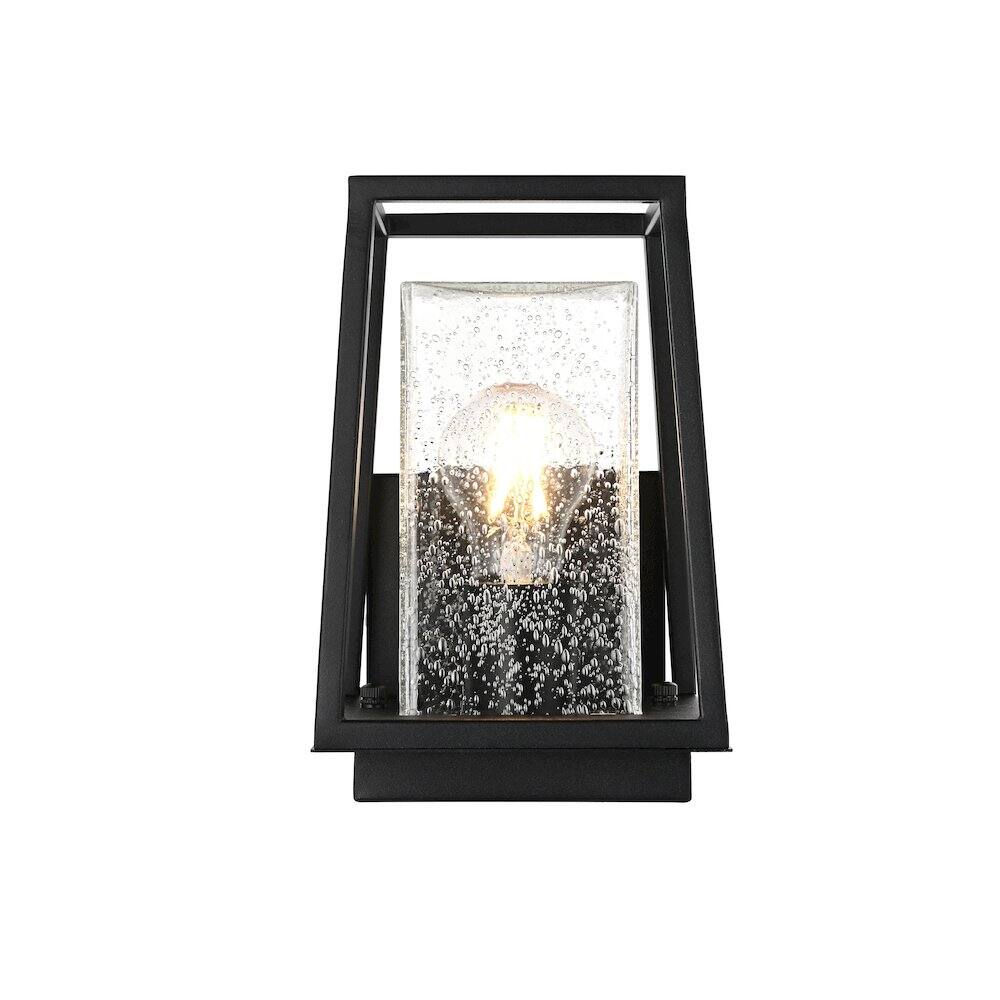 Back. Elegant Lighting - Lehigh 7 inch Outdoor Pendant in Black - Black.