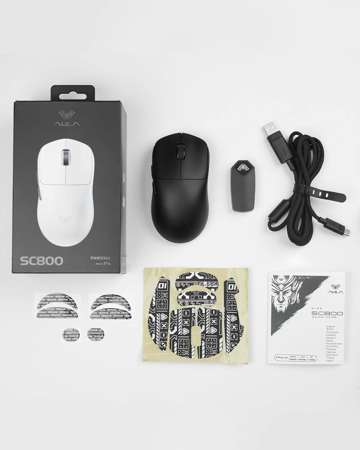 AULA SC800 PAW3395 - 37g

AULA - remare - T - UVe - r PEmVe

SC800 C i

PURIA - Enprian

Portugues Escatar CeuTucn natian Pten PLA - 80S Tapaioa MAnELA Tence ingran

HIND SC800
English
Español
Pусский язык
Italiano
Français
Indonesian
Türkçe
Japão