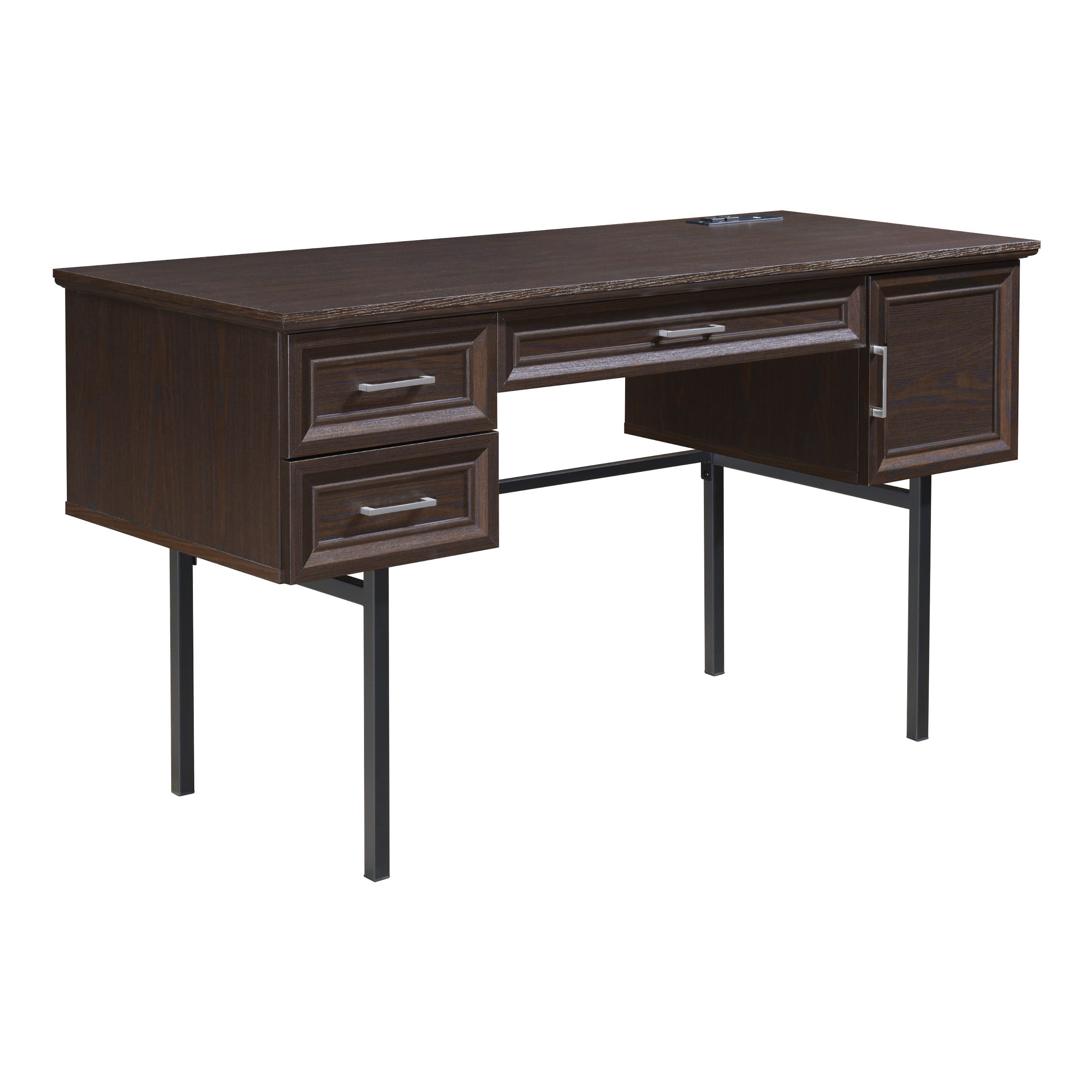 OSP Home Furnishings – Jefferson Executive Desk With Power – Espresso Sansujyuku sansujyuku.com