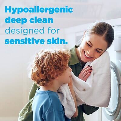 Hypoallergenic deep clean designed for sensitive skin.