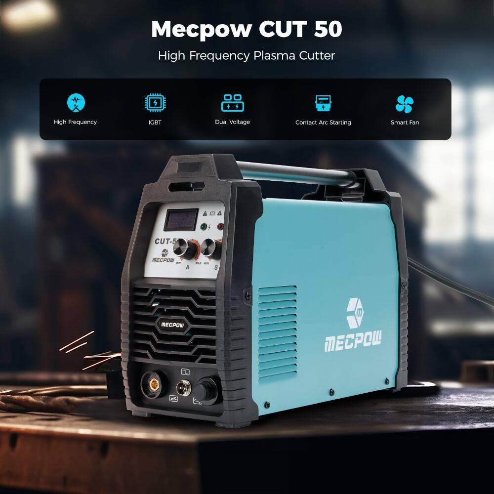 Mecpow CUT 50 High Frequency Plasma Cutter

- High Frequency
- IGBT
- Dual Voltage
- Contact Arc Starting
- Smart Fan

CUT-5 BECP

MECPow