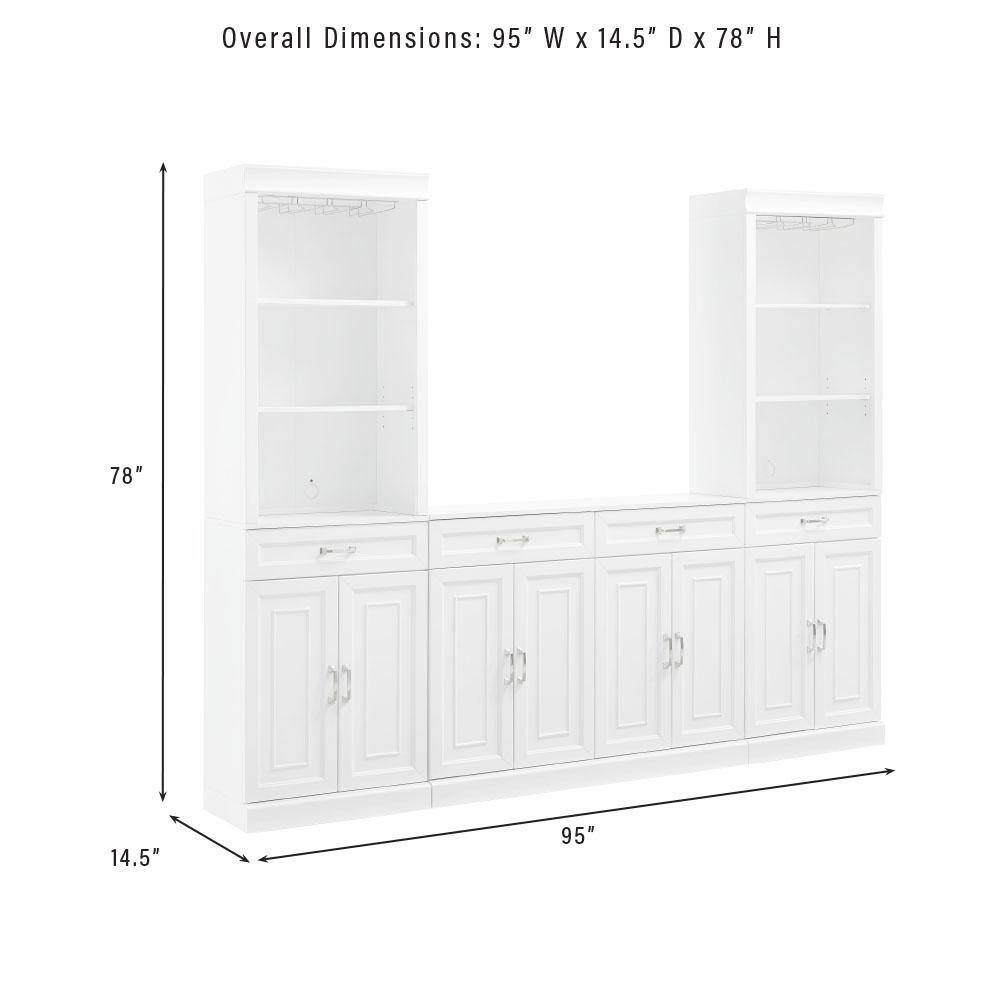 Overall Dimensions: 95" W x 14.5" D x 78" H