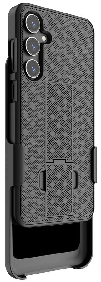 Alt View 6. Nakedcellphone - Combo for Samsung Galaxy S23 FE (2023) - Slim Case and Belt Clip Holster - Black.