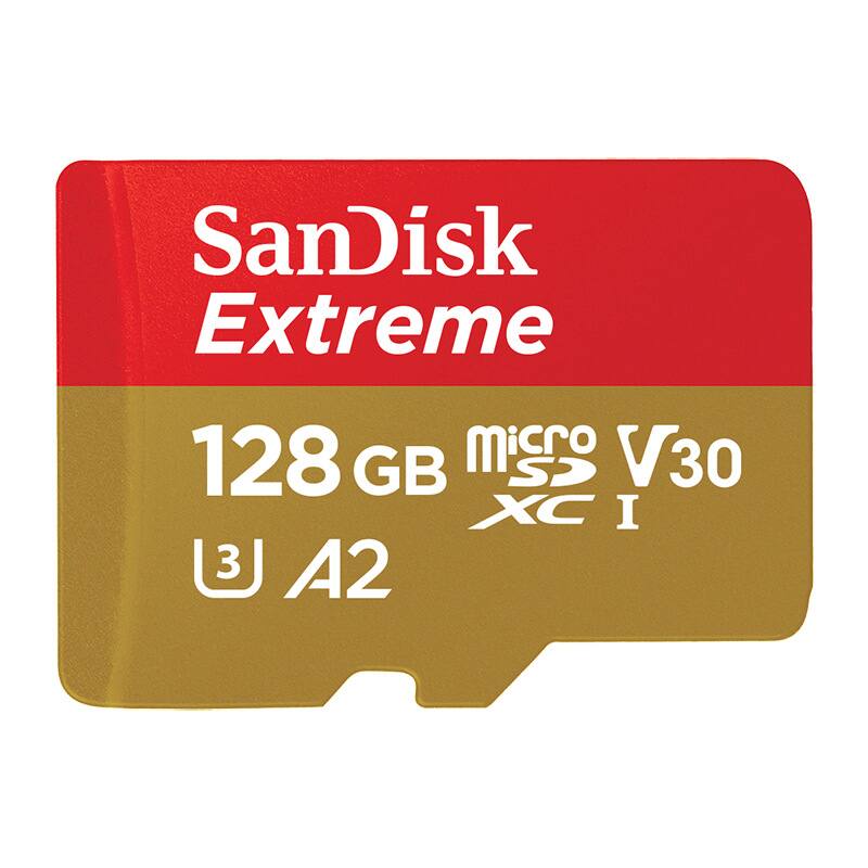 SanDisk Extreme
128 GB
microSDXC I
V30
A2