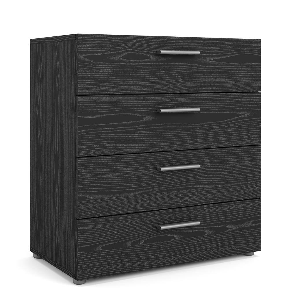 Tvilum - Austin 4 Drawer Chest Woodgrain - Black