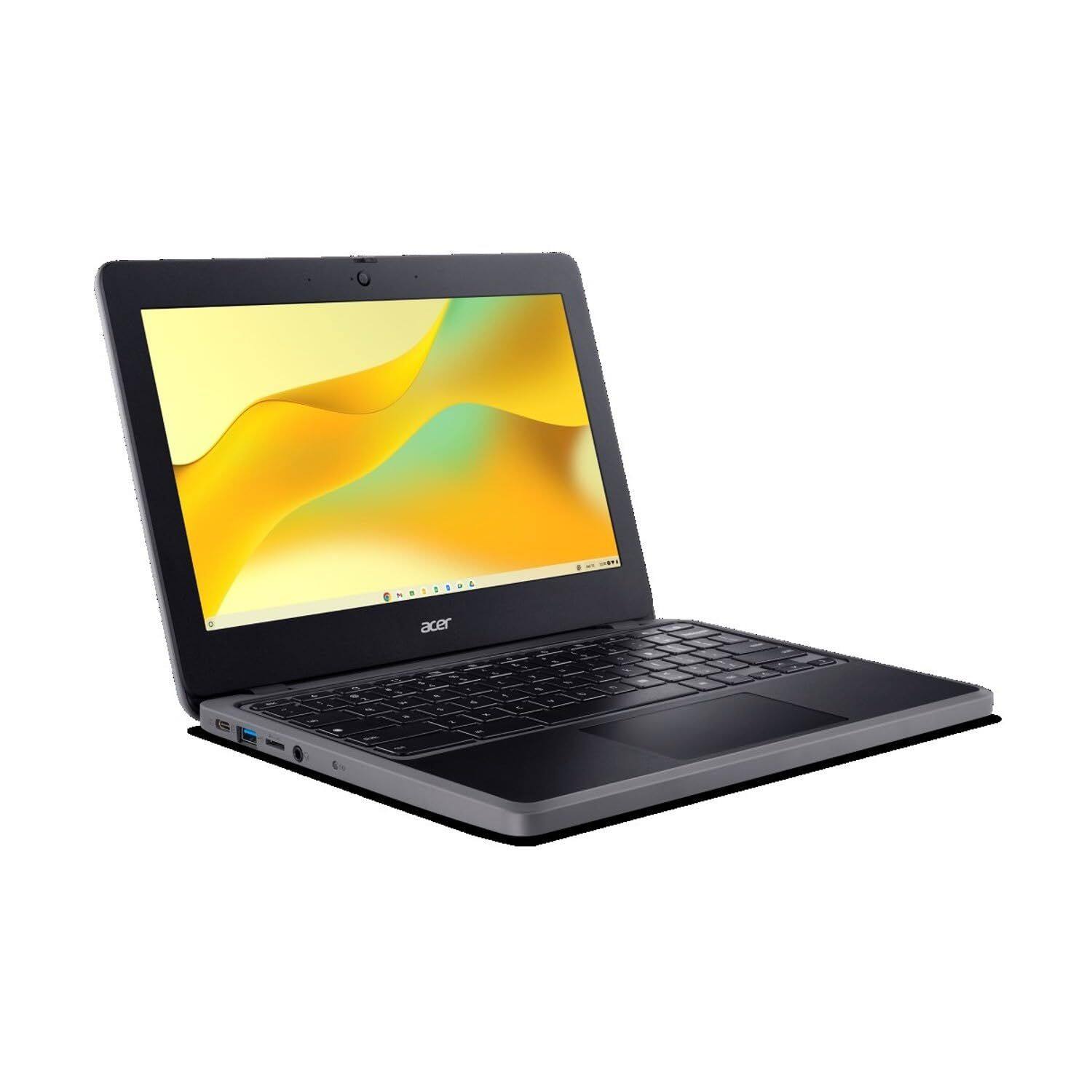 Angle. Acer - 511 - 11.6" Chromebook Intel N100 800kHz 4GB RAM 32GB FLASH ChromeOS - Black.