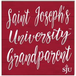 Jardine - Saint Joseph's Hawks 10'' x 10'' Grandparent Plaque - Red