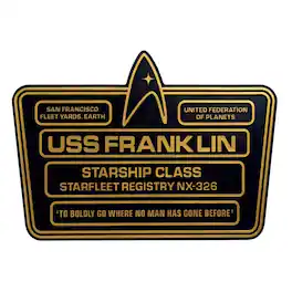 Eaglemoss - Star Trek USS Franklin NX-326 Dedication Plaque - Black
