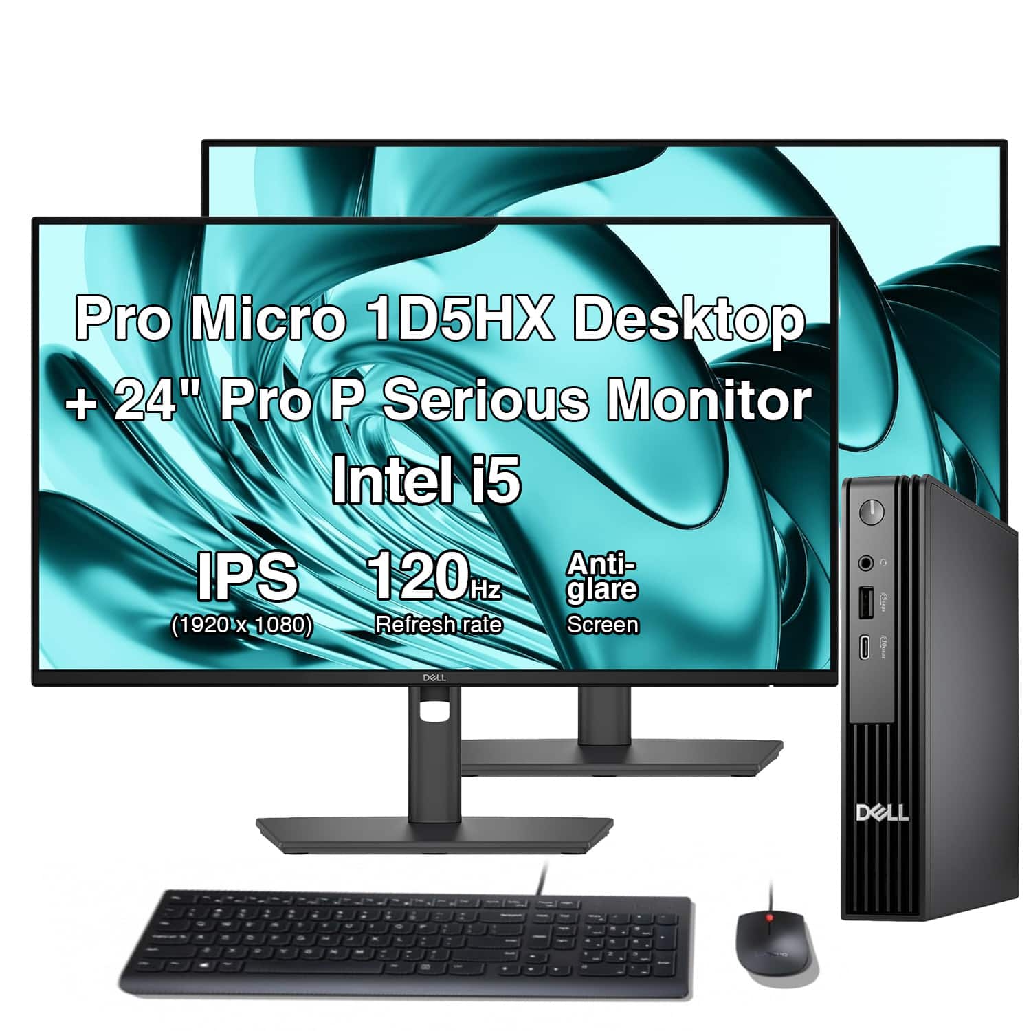 "Dell - Upgraded - Pro Micro Mini Desktop (i5-14500T, 32GB, 1TB SSD, Intel UHD 770, Win 11 Pro)with 24"" monitor 2 Pack - Black" price history on PriceWatchPro