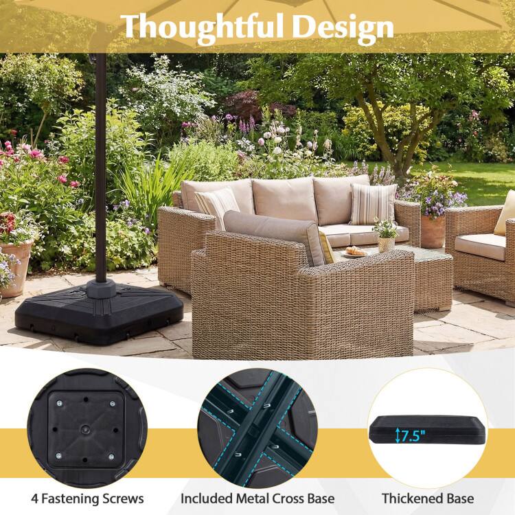 Thoughtful Design

- 4 Fastening Screws
- Included Metal Cross Base
- Thickened Base

17.5"
