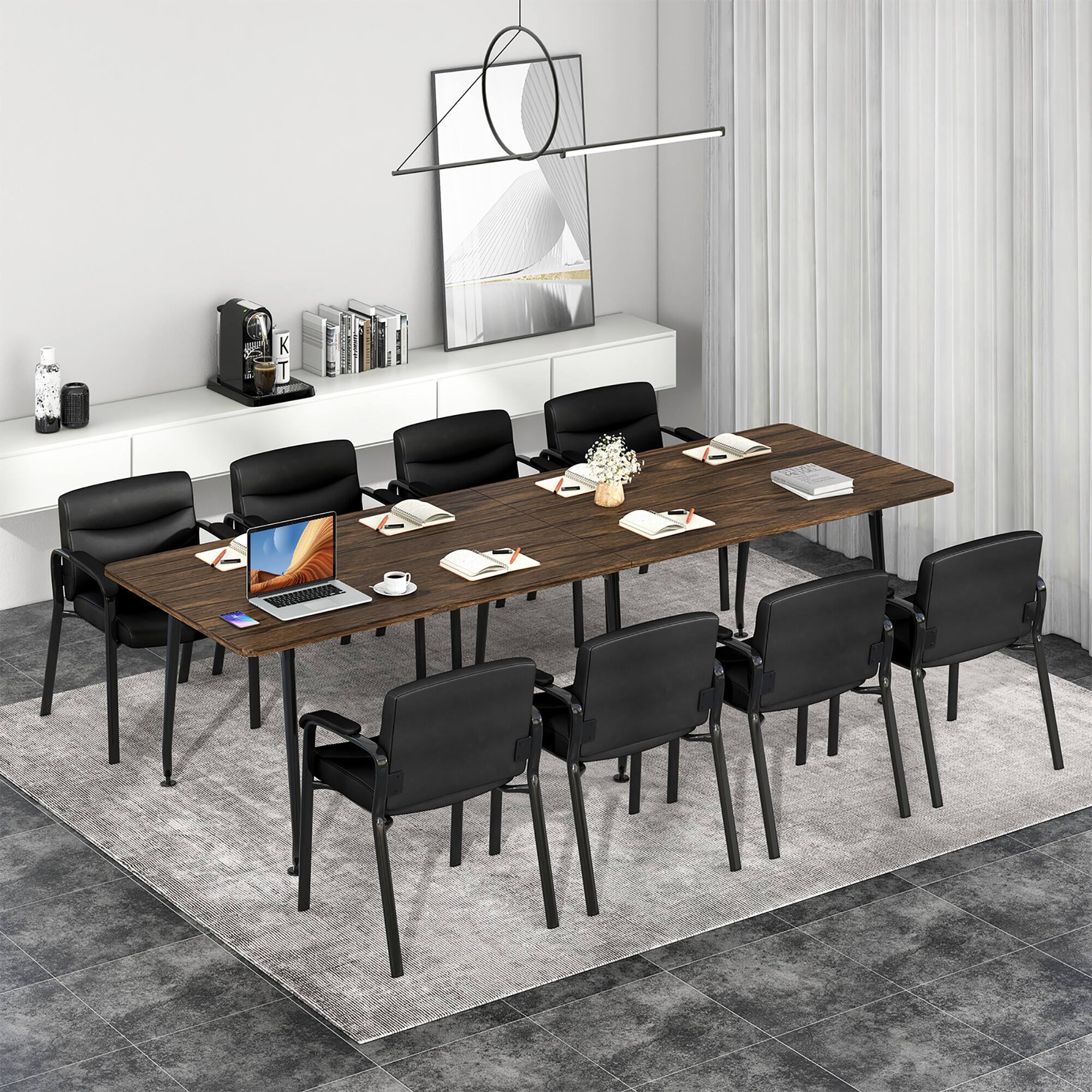 Alt View 5. Gymax - Gymax Set of 12 Waiting Room Chair No Wheels w/ Padded Armrests Guest Chair for Meeting - Black.