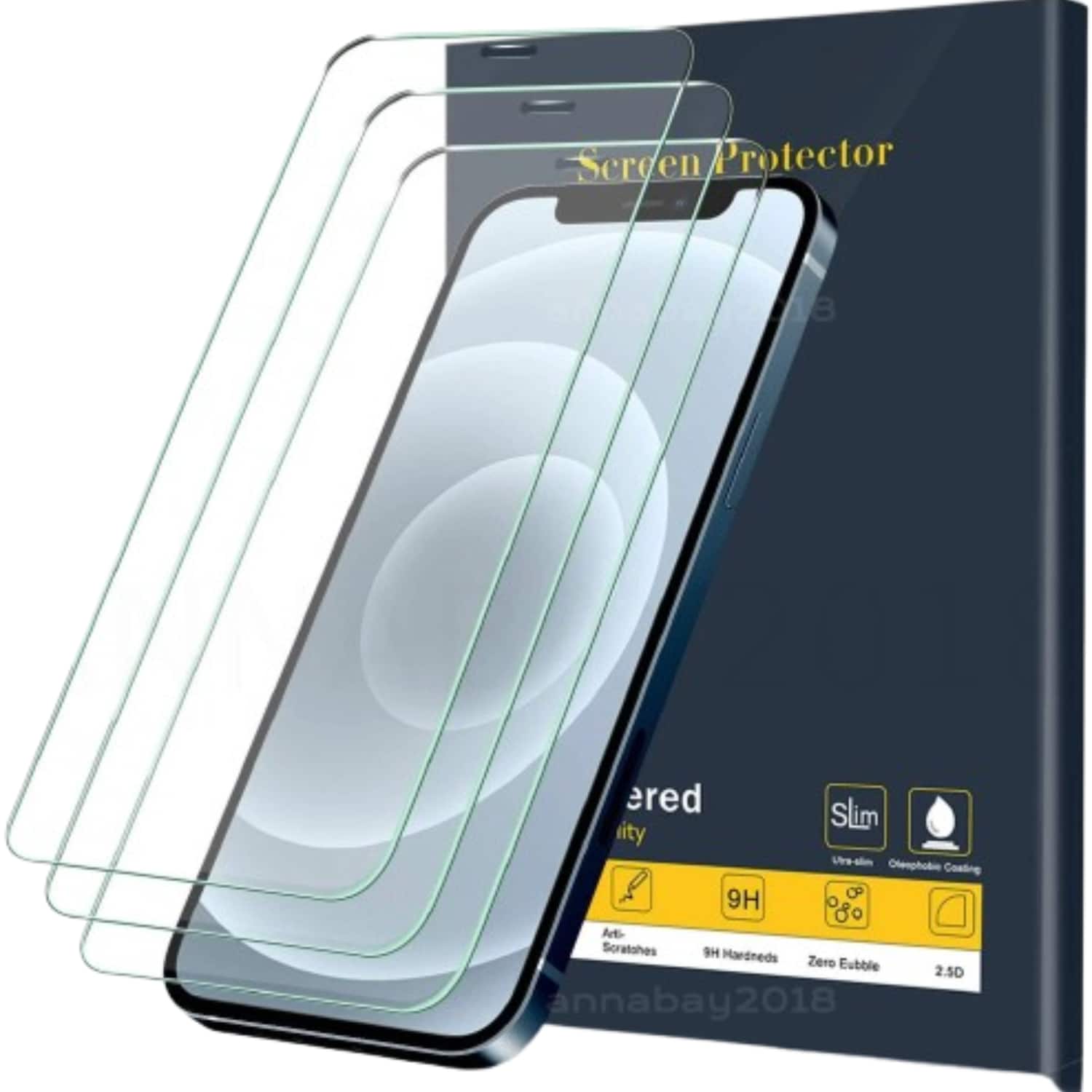 Home Collection - 3-Pack Tempered Glass Screen Protector for iPhone 17 Air Case-Friendly - Clear