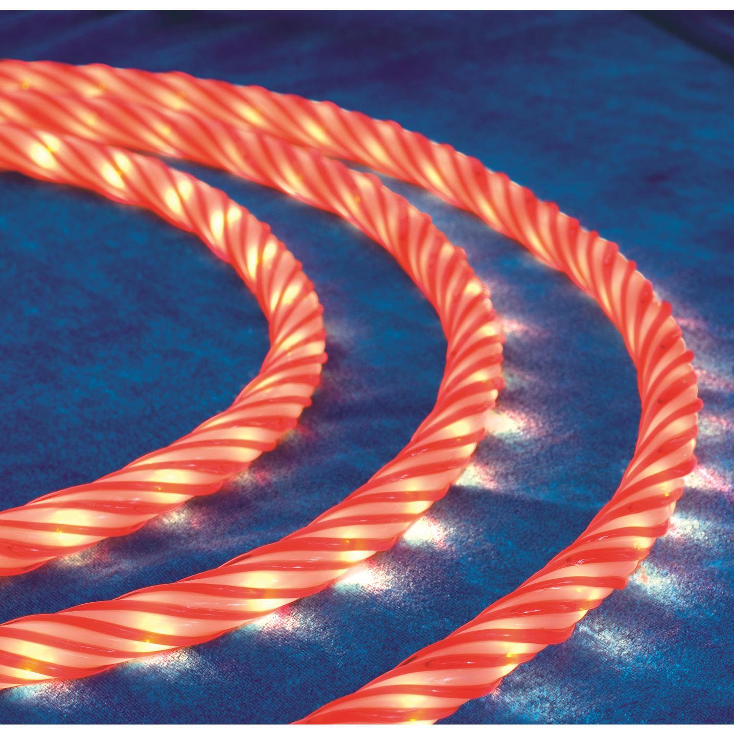 Left. Celebrations - Celebrations LED Red/White 54 ct Rope Christmas Lights 9 ft..