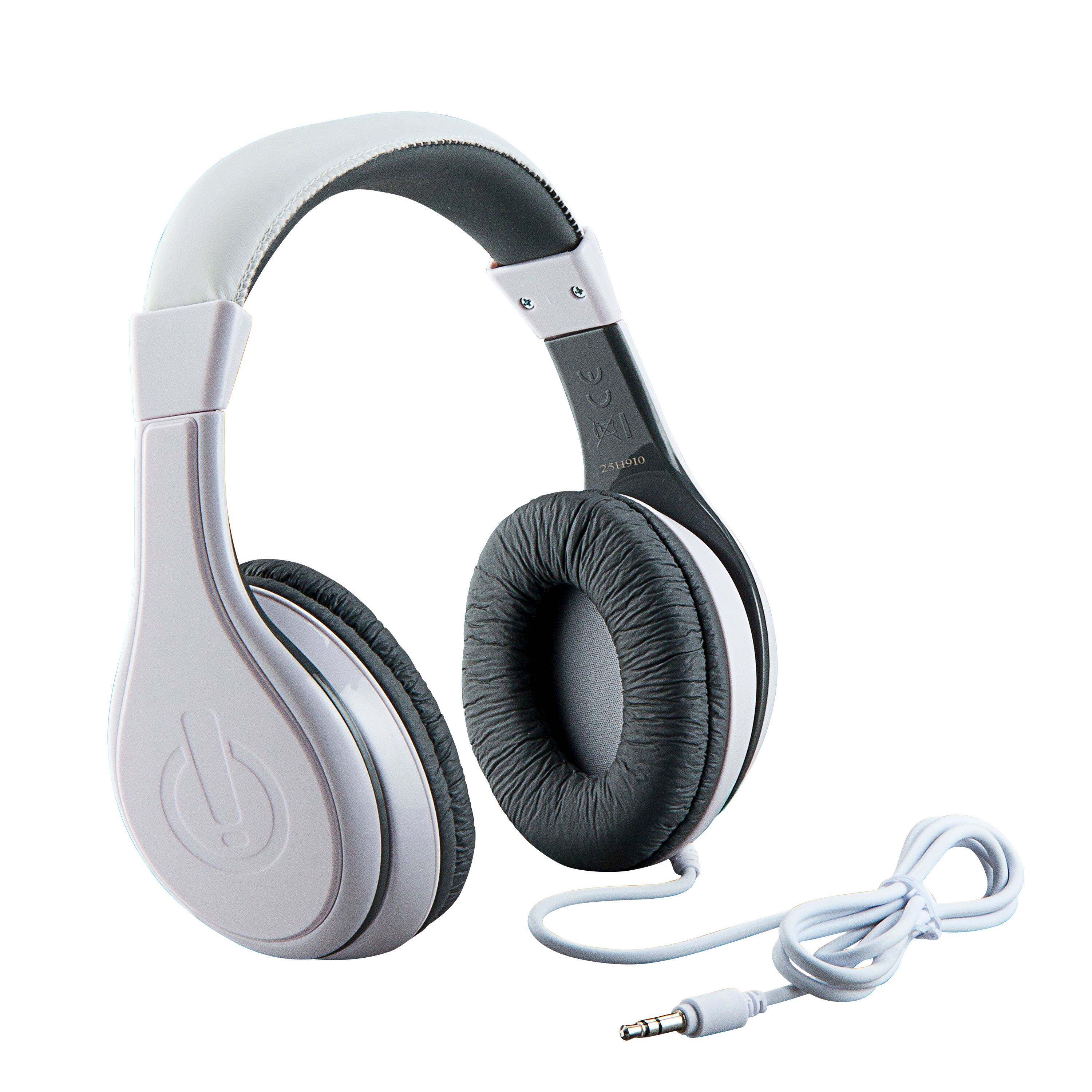 Left. eKids - eKids Wired Headphones for Kids, Children’s Headphones for School, Home, or Travel - White - White.