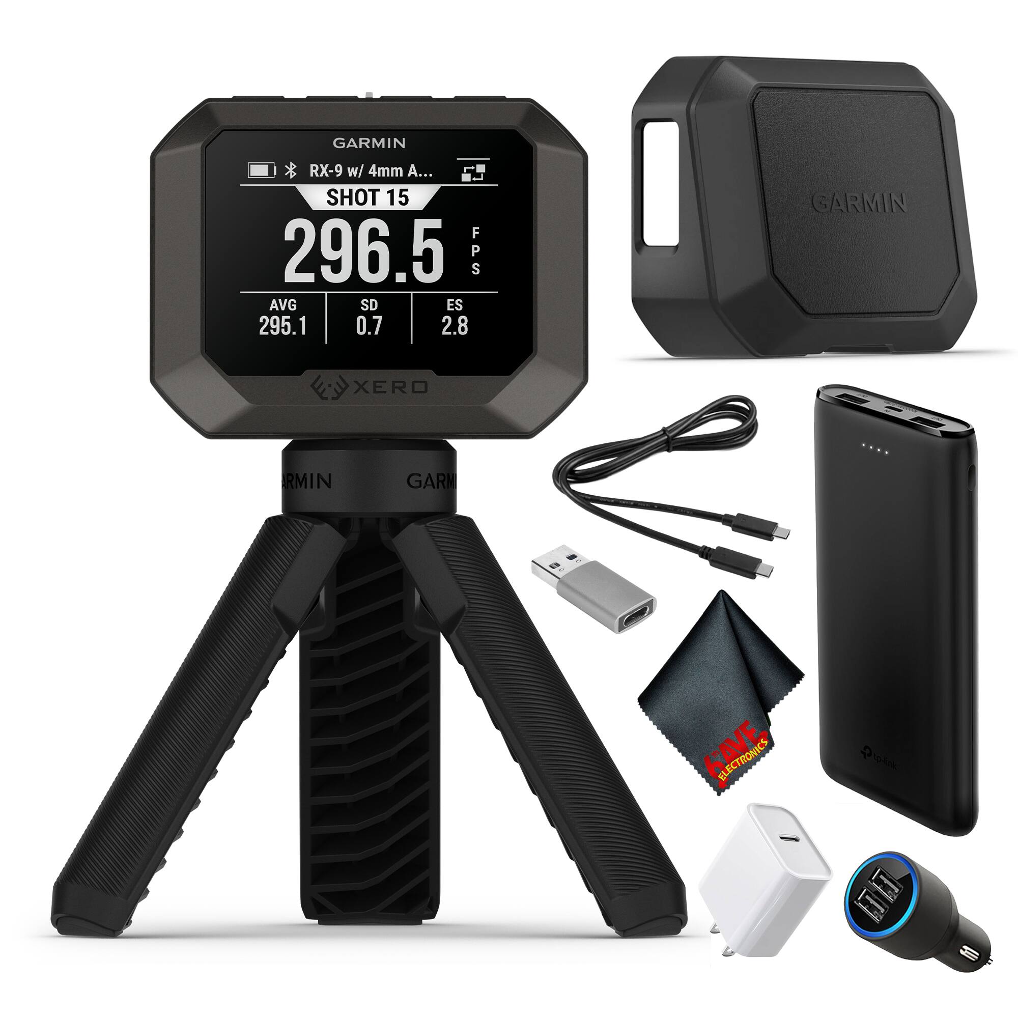 GARMIN e RX-9 w/ 4mm A...  
SHOT 15  
296.5 FPS  
AVG 295.1  
SD 0.7  
ES 2.8  
XERO  
GARMIN  
GARMIN ELECTRONICS