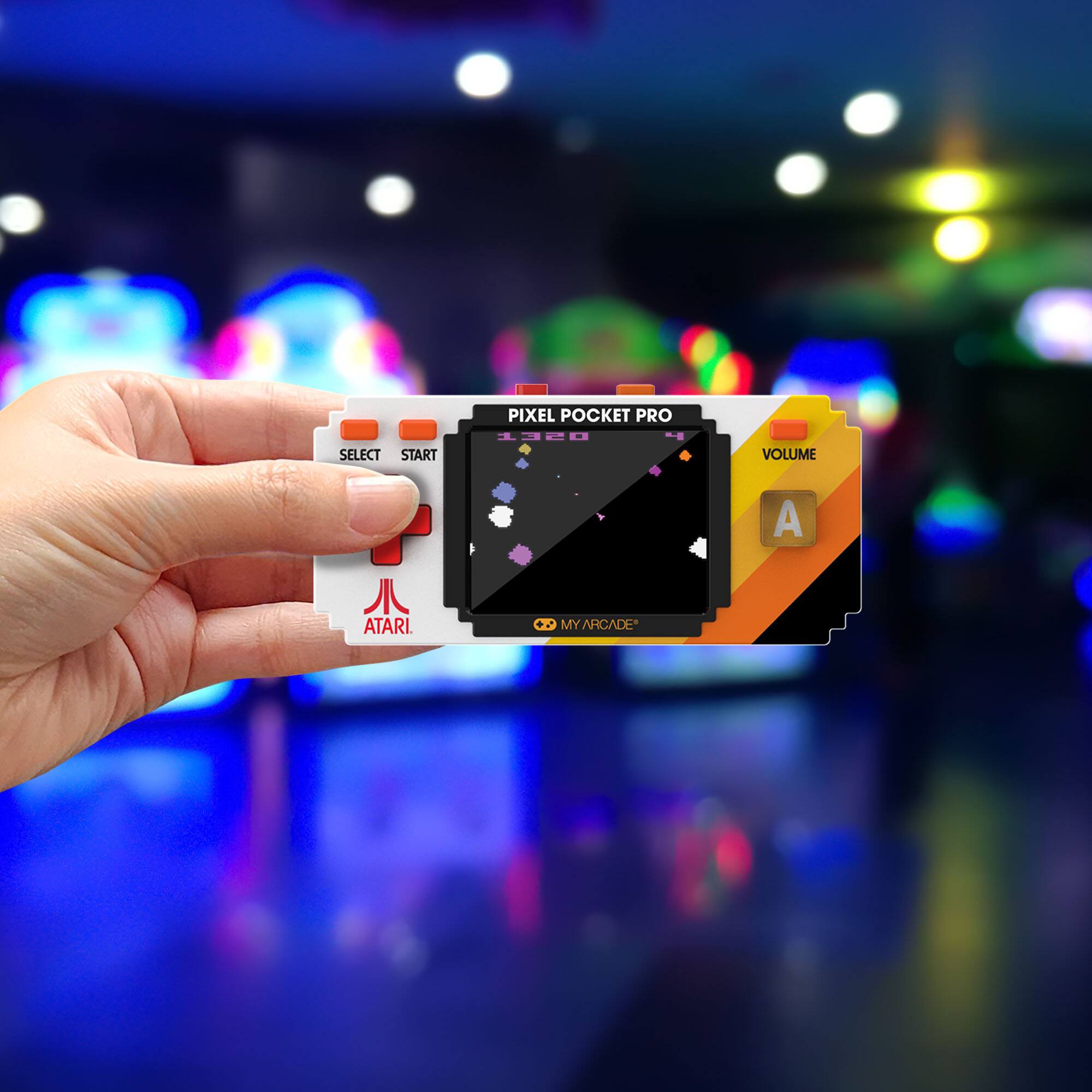 PIXEL POCKET PRO  
SELECT START  
ATARI  
MY ARCADE*  
VOLUME A