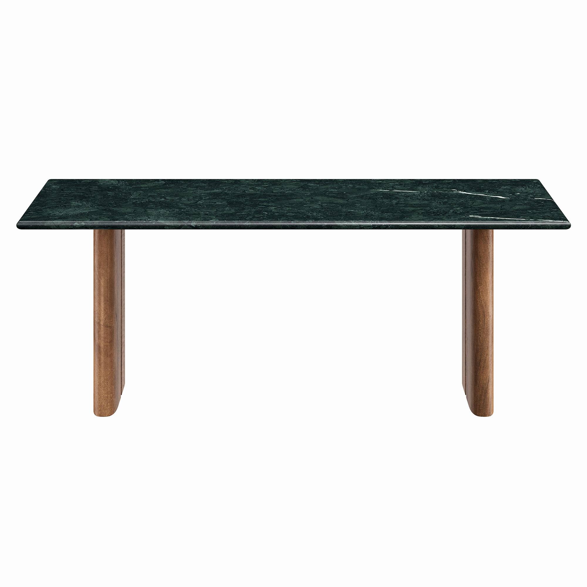 Alt View 3. Modway - Amistad Marble Coffee Table by Modway - Walnut Green Marble.