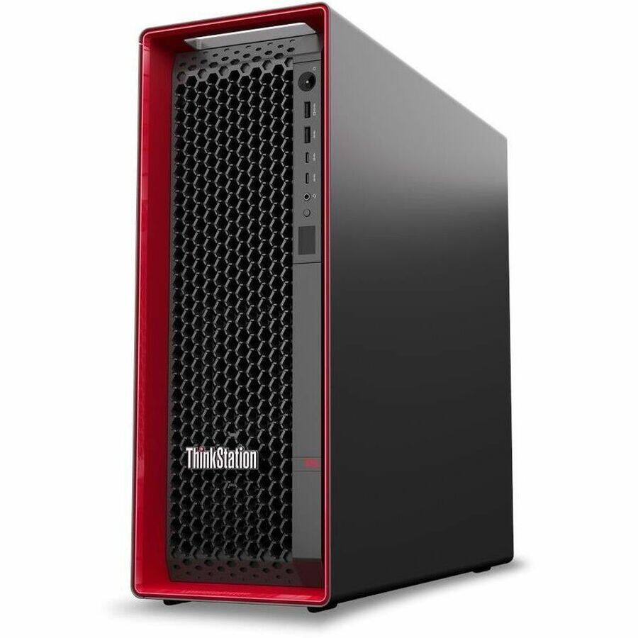 Alt View 4. Lenovo - Lenovo ThinkStation P5 30GA00ABUS Workstation - 1 x Intel Xeon w3-2435 - vPro Technology - 64 GB - 2 TB SSD - Tower - Black.