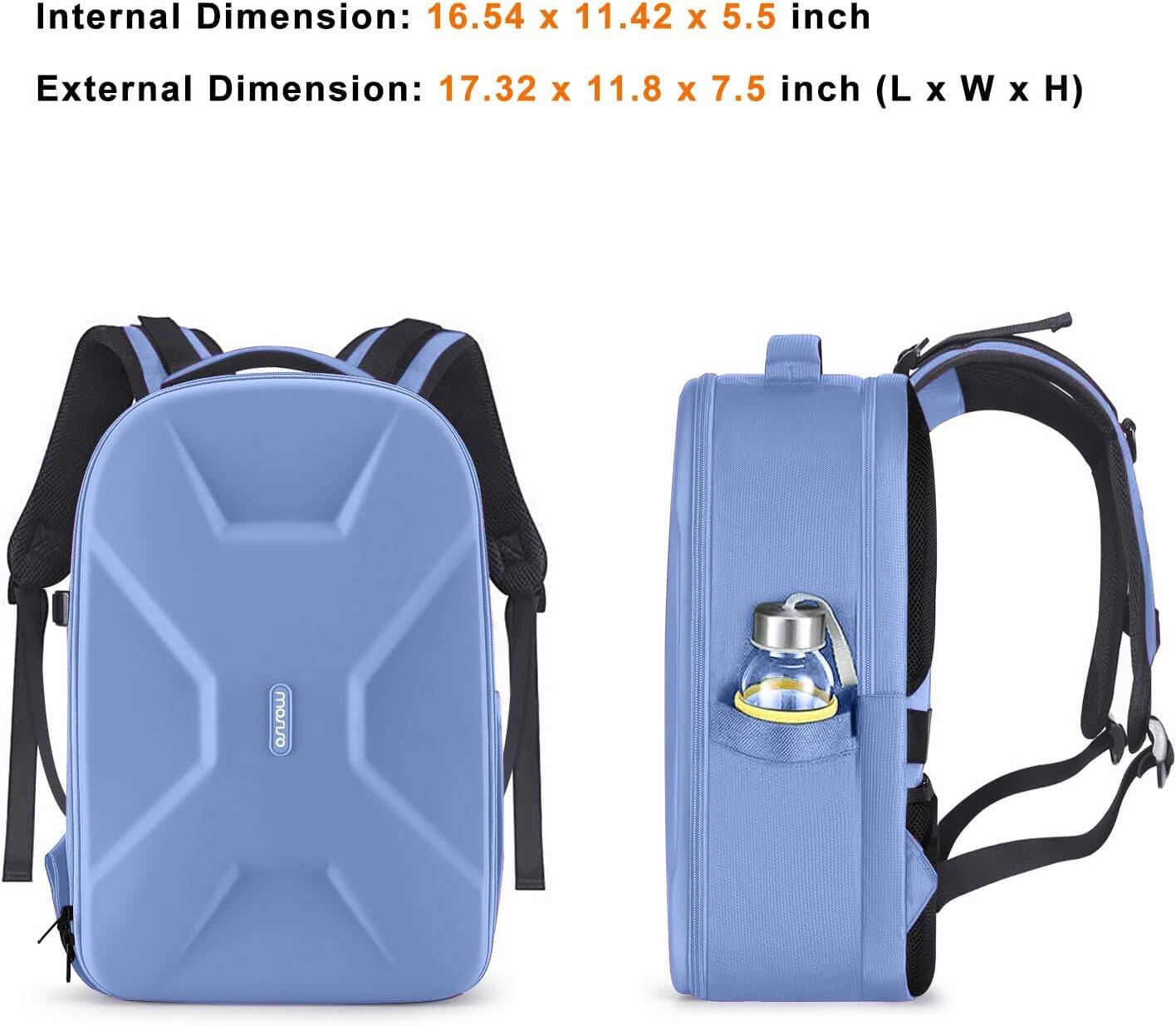 Internal Dimension: 16.54 x 11.42 x 5.5 inch  
External Dimension: 17.32 x 11.8 x 7.5 inch (L x W x H)