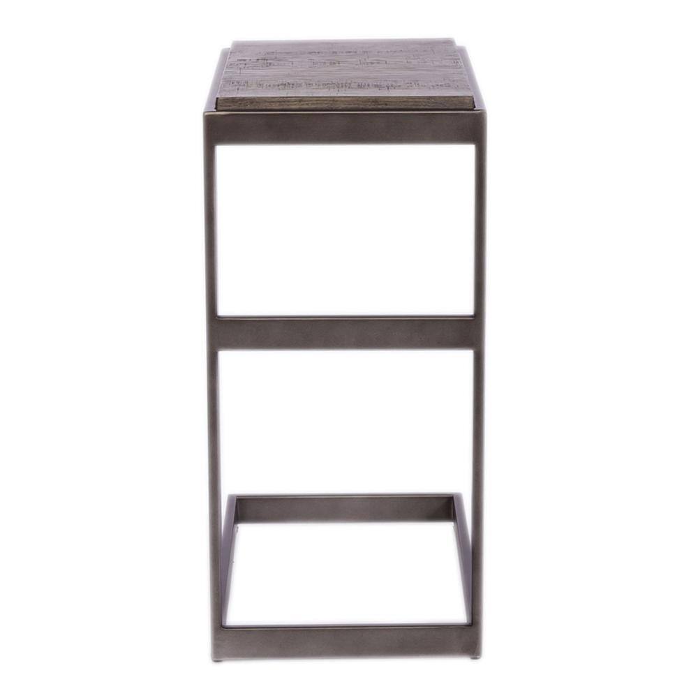 Angle. Liberty Furniture Industries - Modern View Laptop Table in Gauntlet Gray - Gray.