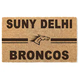 Jardine - SUNY Delhi Broncos 18" x 30" Team Logo Doormat - Brown