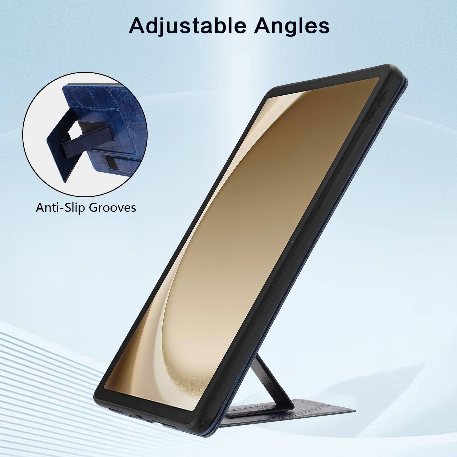 Adjustable Angles  
Anti-Slip Grooves