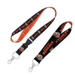 WinCraft - Cincinnati Bengals 2-Pack Lanyard with Detachable Buckle & Key Strap Set - Multicolor