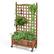 Alt View 2. Costway - 50in Wood Planter Box w/Trellis Mobile Raised Bed for Climbing Plant - Natural.