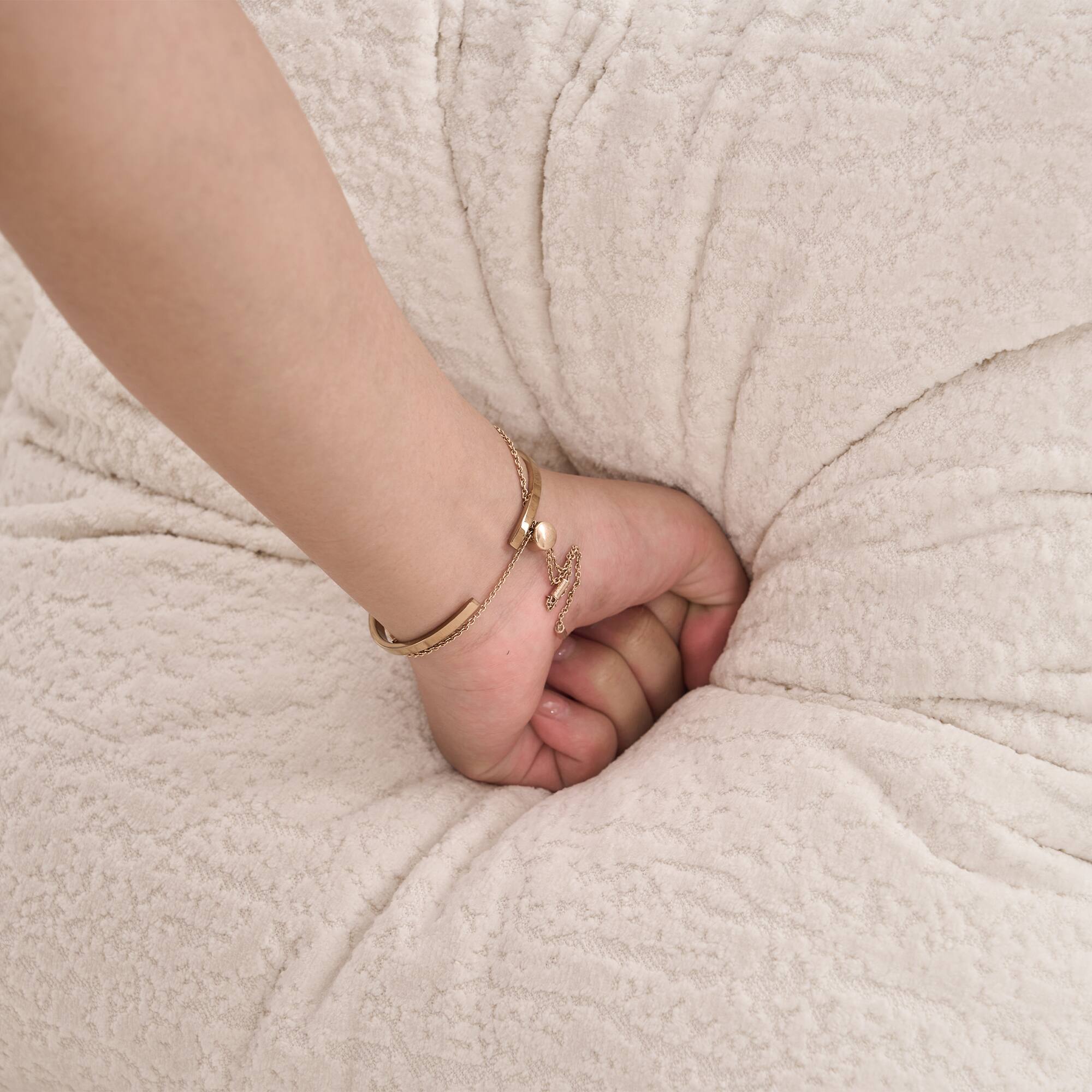 Alt View 3. Anysun - 110" Orange Curved Chenille Sectional Sofa - High-Density Sponge, Modular Sleeper Couch for Apartment & Living Room. - White.