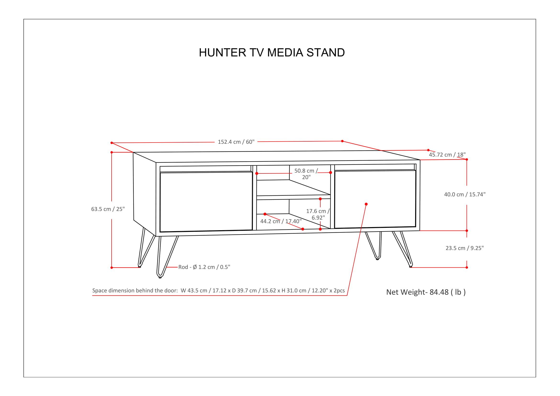 Alt View 15. Simpli Home - Hunter TV Media Stand - Oak Veneer.
