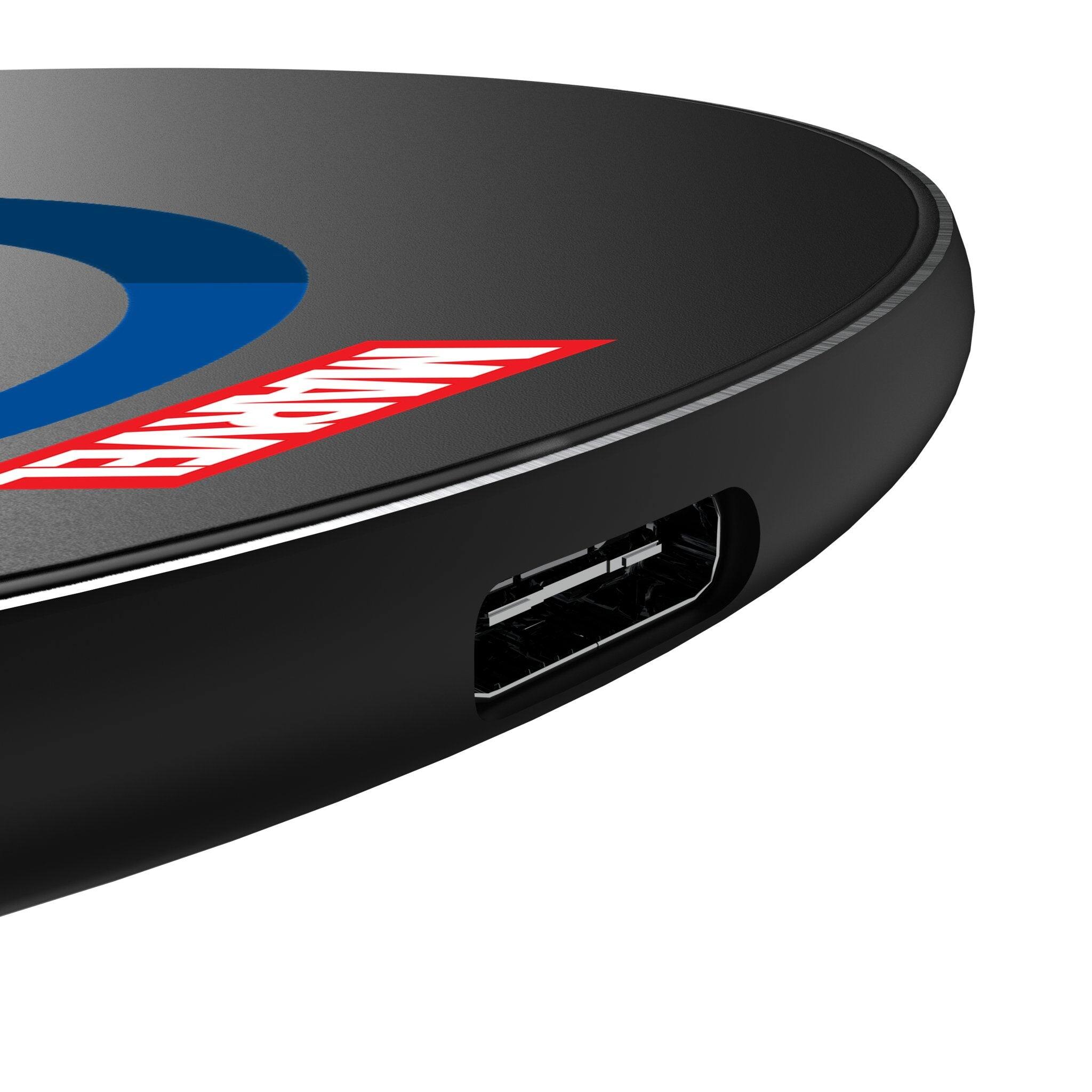 Left. Keyscaper - Marvel Sigil 15-Watt Wireless Charger - Captain America.