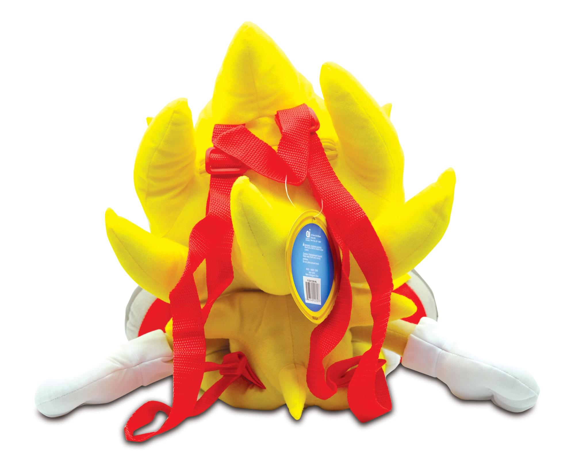 Alt View 1. Accessory Innovations Company - Sonic The Hedgehog Super Sonic 18 Inch Plush Backpack - Yellow.