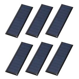Unique Bargains - 6pcs 5.5V 0.33W 60mA Mini Solar Panels, Small Solar PV Cells for DIY Electric Toy Materials Kits - Black