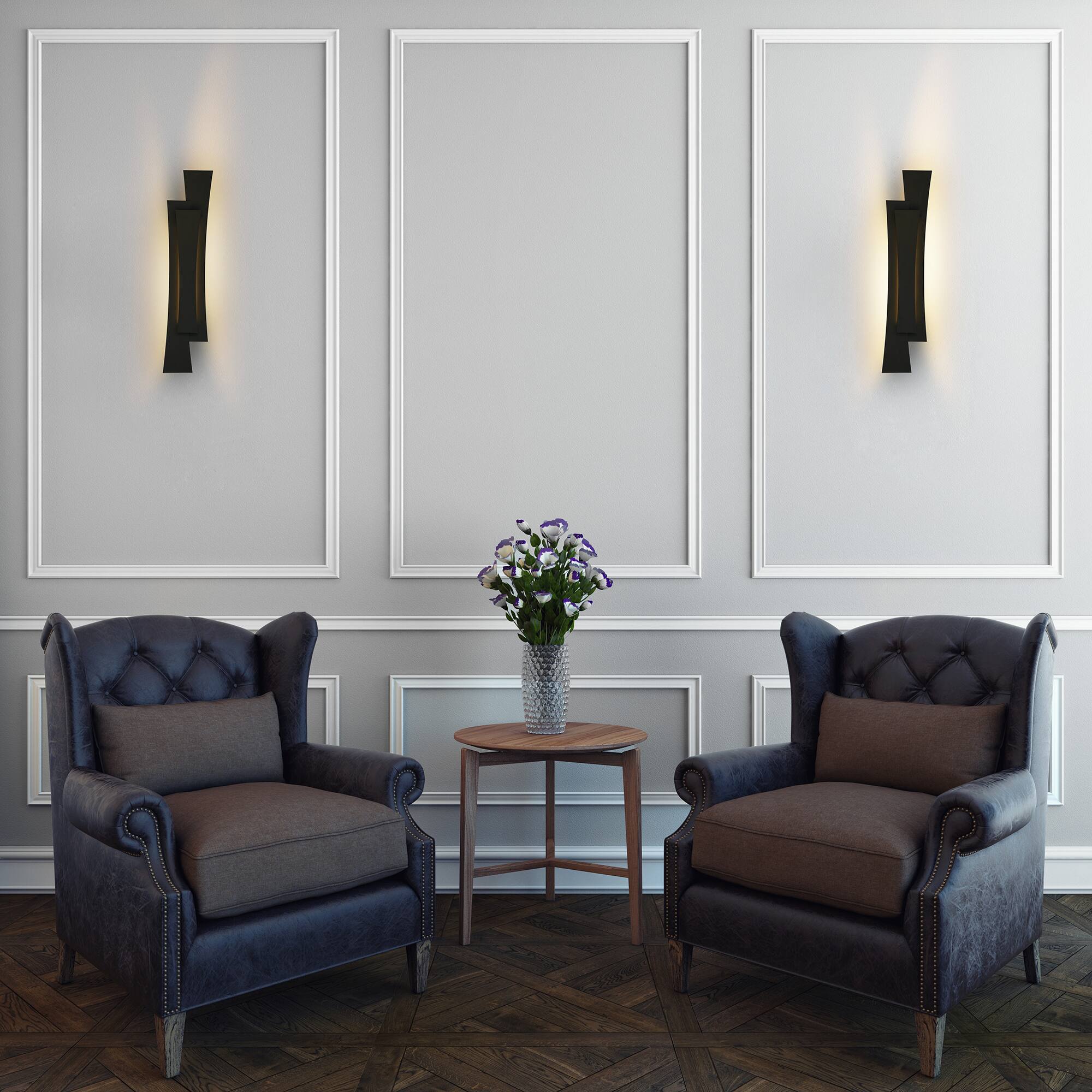 Alt View 6. CWI Lighting - Candora Integrated LED Black Vanity Light - Black.