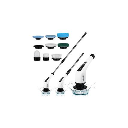 Front. Luminuxe - Electric Spin Scrubber Cleaning Brush 8 In 1 with Adjustable Handle. For Windows, Bathrooms, Cars.