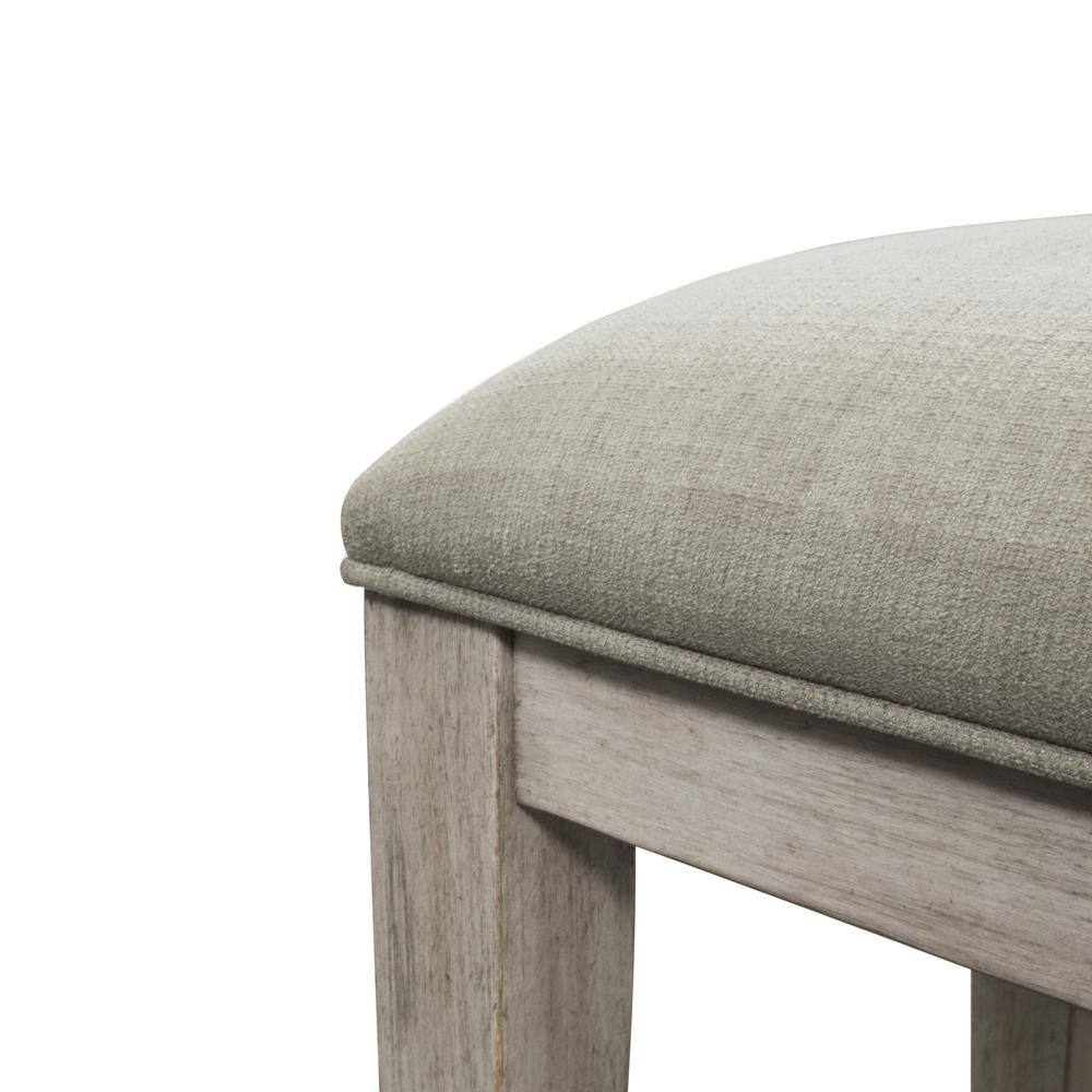 Back. Liberty Furniture Industries - Upholstered Console Stool - White.