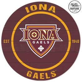Jardine - Iona University Gaels 20'' x 20'' Indoor/Outdoor Team Color Circle Sign - Maroon