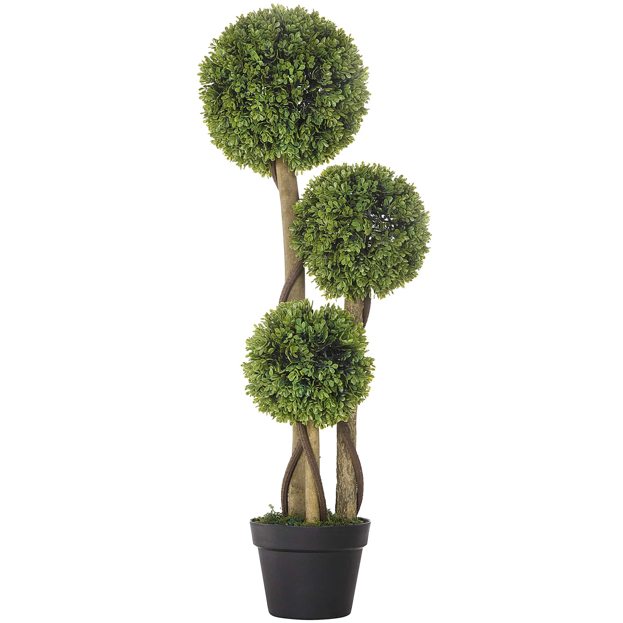 Homcom - 3 Ball Boxwood Topiary Tree with Pot, Artificial Indoor Outdoor Plant for Home Decor, 3ft​ - Light Green price history on PriceWatchPro