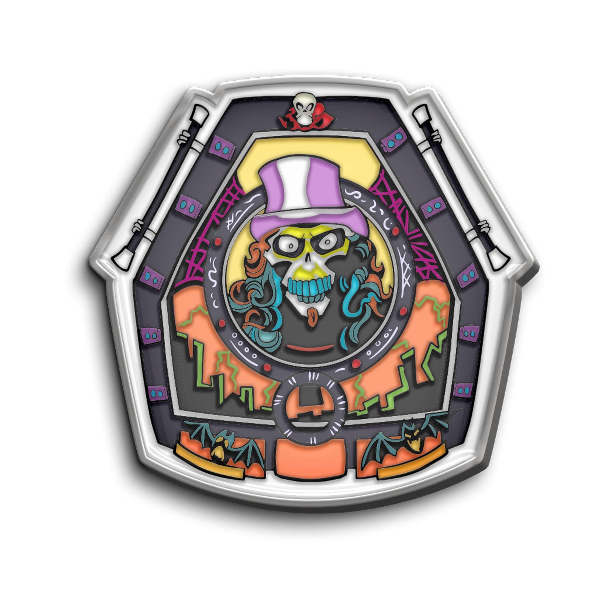 Alt View 3. Toynk - Svengoolie Limited Edition 4-Piece Enamel Pin Set | Toynk Exclusive - Black.