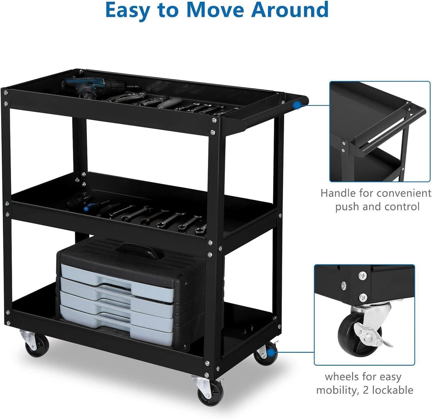Easy to Move Around

- Handle for convenient push and control
- Wheels for easy mobility, 2 lockable
