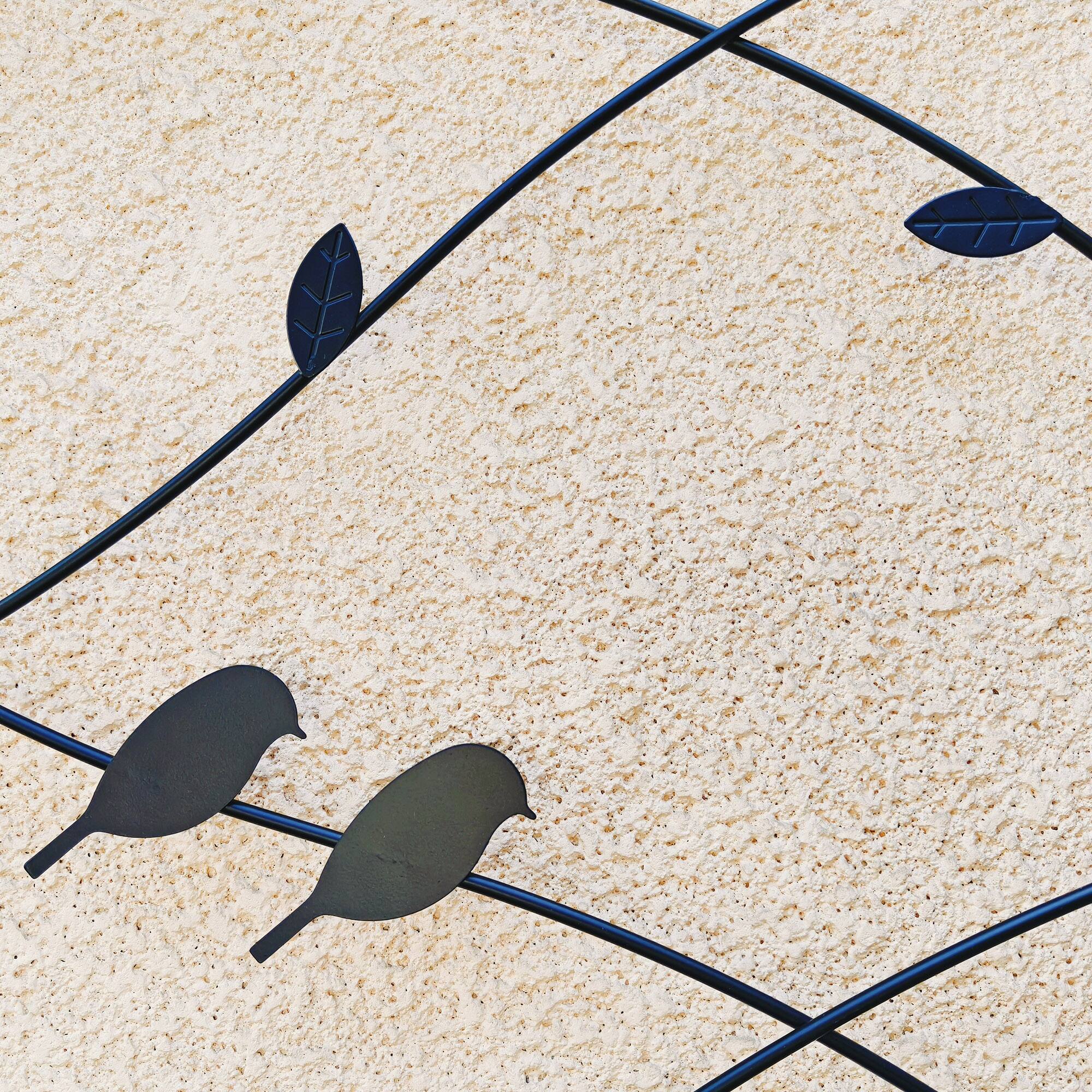 Alt View 1. Loheer - 2 Pack Metal Garden Trellis 7.2 ft x 1.6 ft Rustproof Climbing Plant Support - Black.