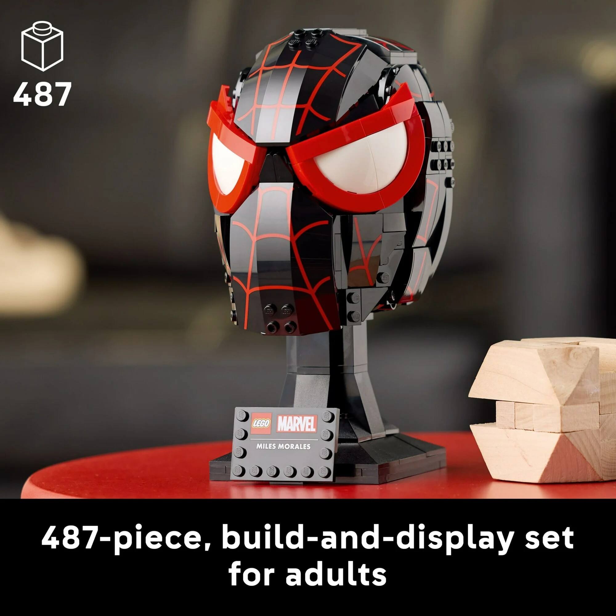 487 LEGO MARVEL MILES MORALES 487-piece, build-and-display set for adults