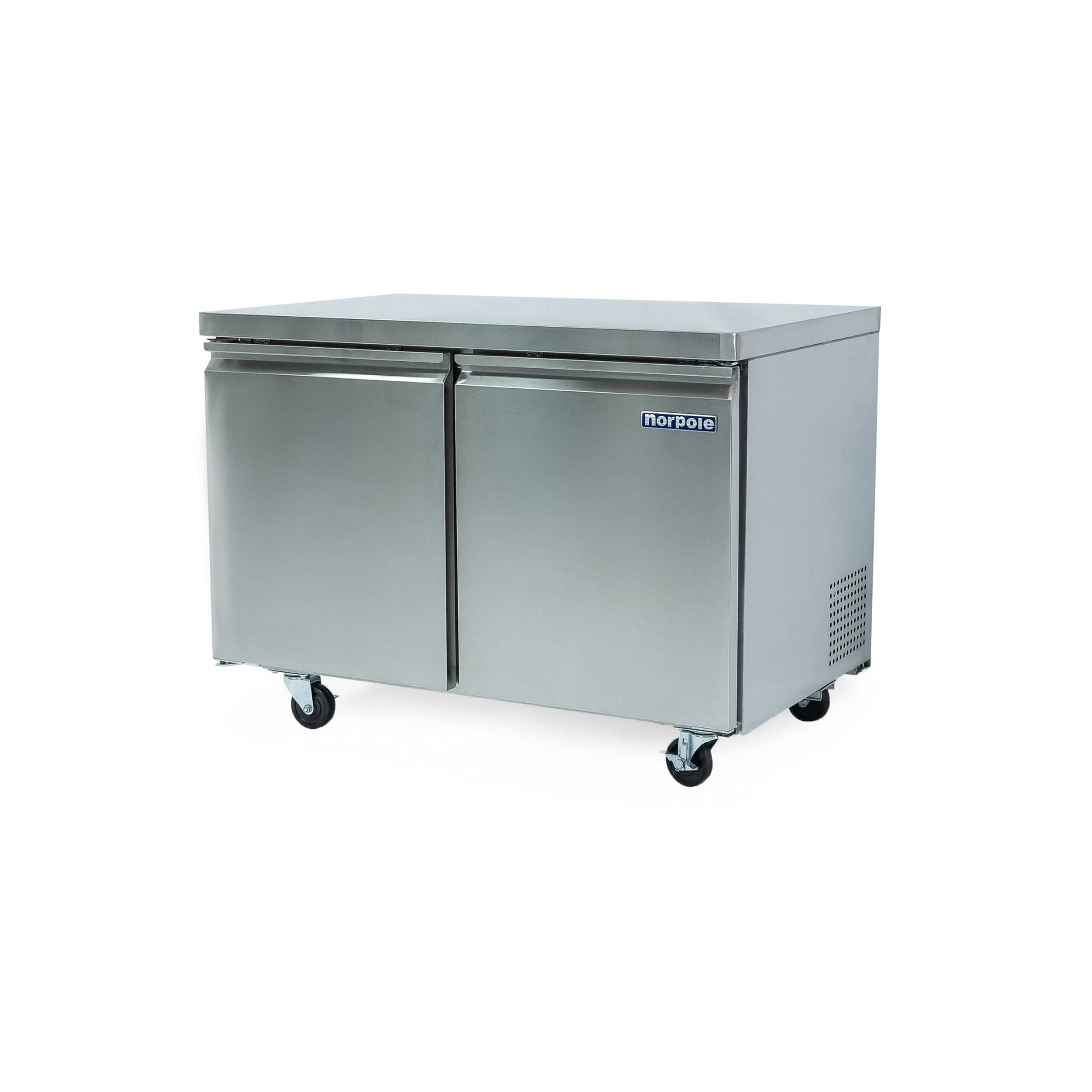 Alt View 2. Magic Chef - Commercial 12 cu. ft. 2 Door Under Counter Refrigerator in Stainless Steel - Stainless Steel.
