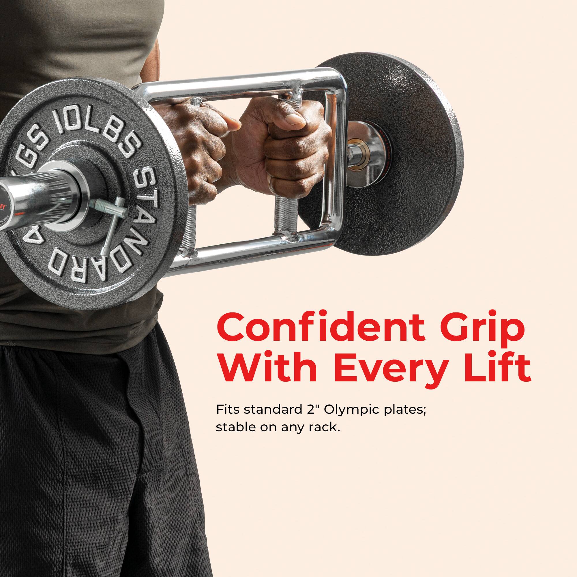 Sunny Health & Fitness Olympic Tricep Bar with Neutral Grip, 2